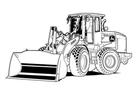 john deere skid steer coloring picture|john deere printables for kids.